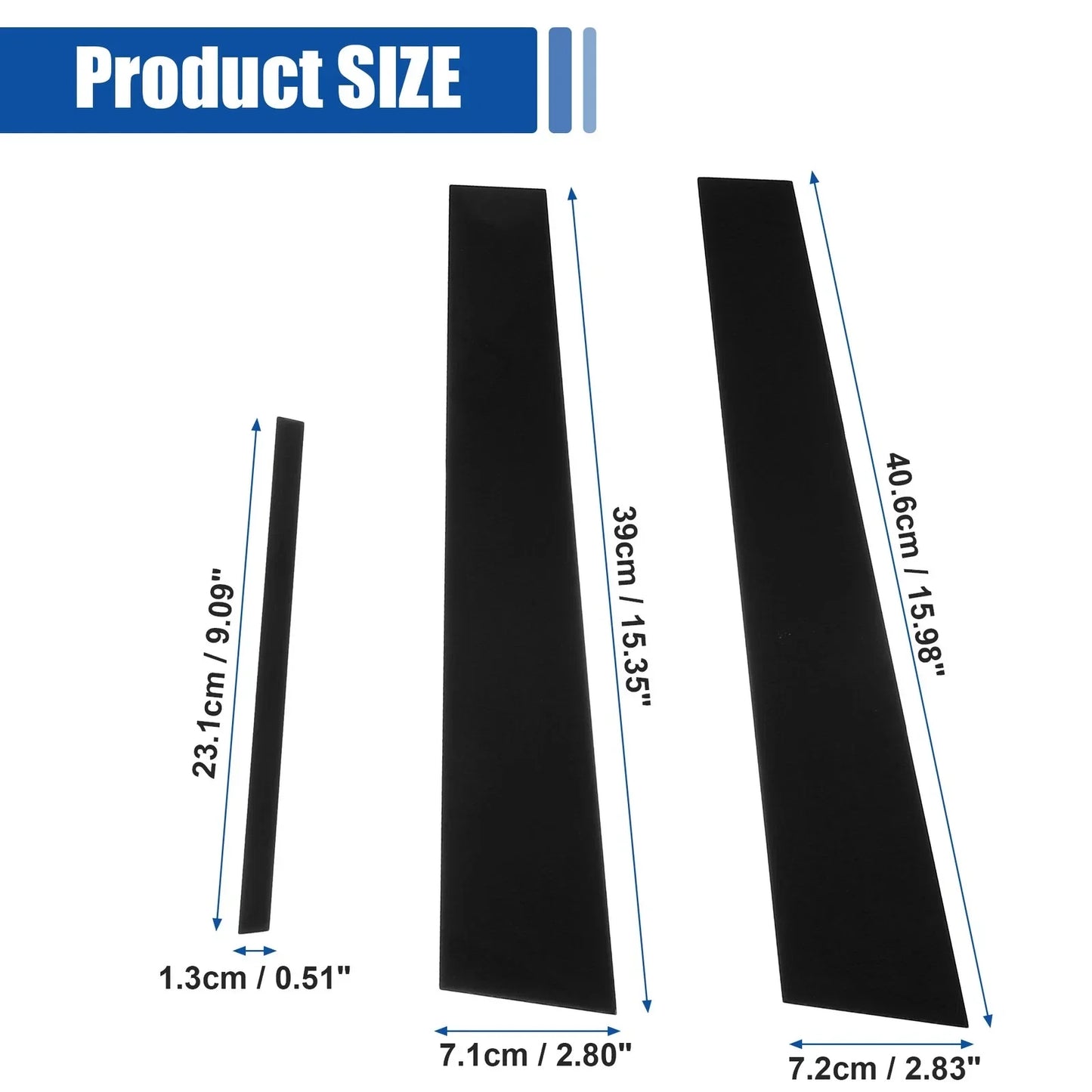 Glossy Black Car Door Window Pillar Posts Covers for Dodge Charger (2011-2021)