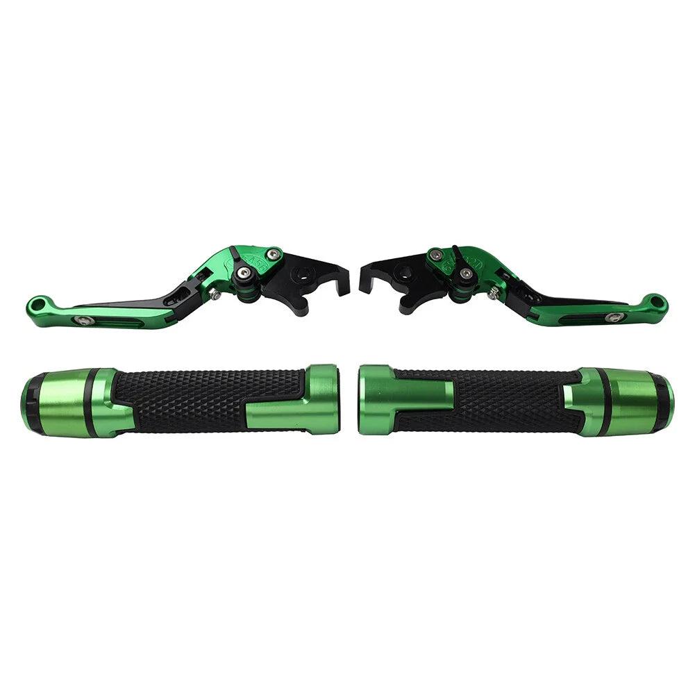 Green Extendable Brake Clutch Levers Grips for BMW F650GS (2002-2007)