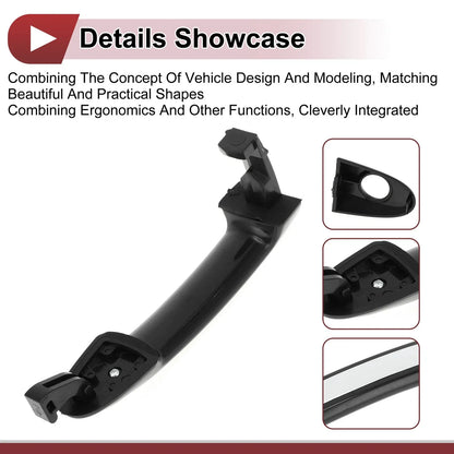 Door Handle Grip for Hyundai Santa Fe Front Left (2013-2018) Black Silver Tone
