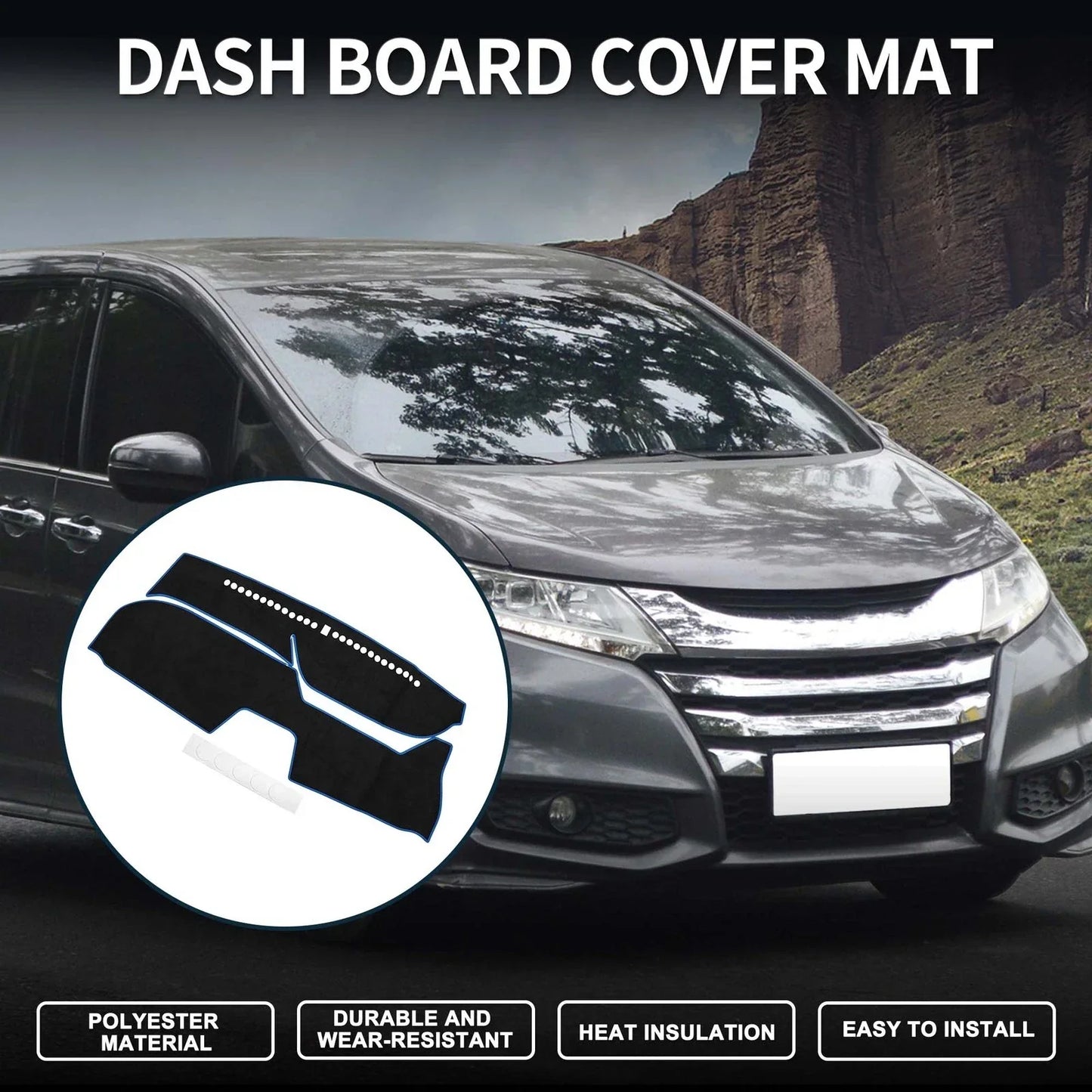 Dashboard Cover Mat for Honda FREED GB5/6/7/8 2016-2024 Protector Black Blue