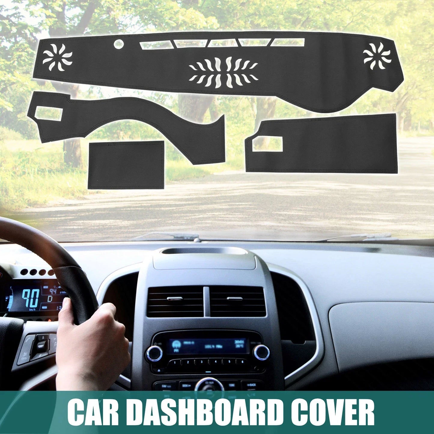 Faux Leather Dashboard Cover Mat for Lexus IS (2013-2019)