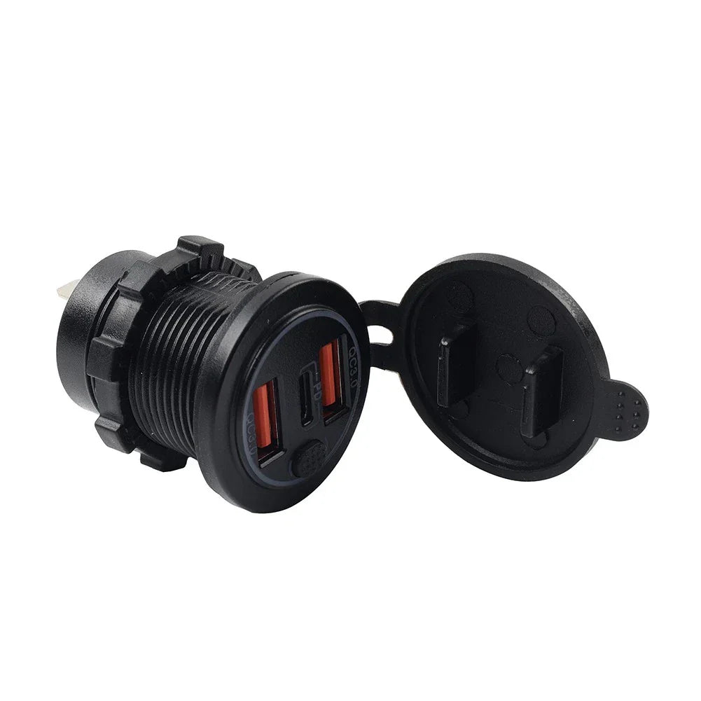 12V 24V Dual USB Fast Power Charger Socket for Car Boat
