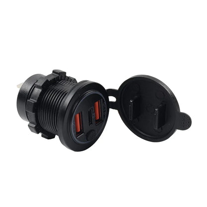 12V 24V Dual USB Fast Power Charger Socket for Car Boat