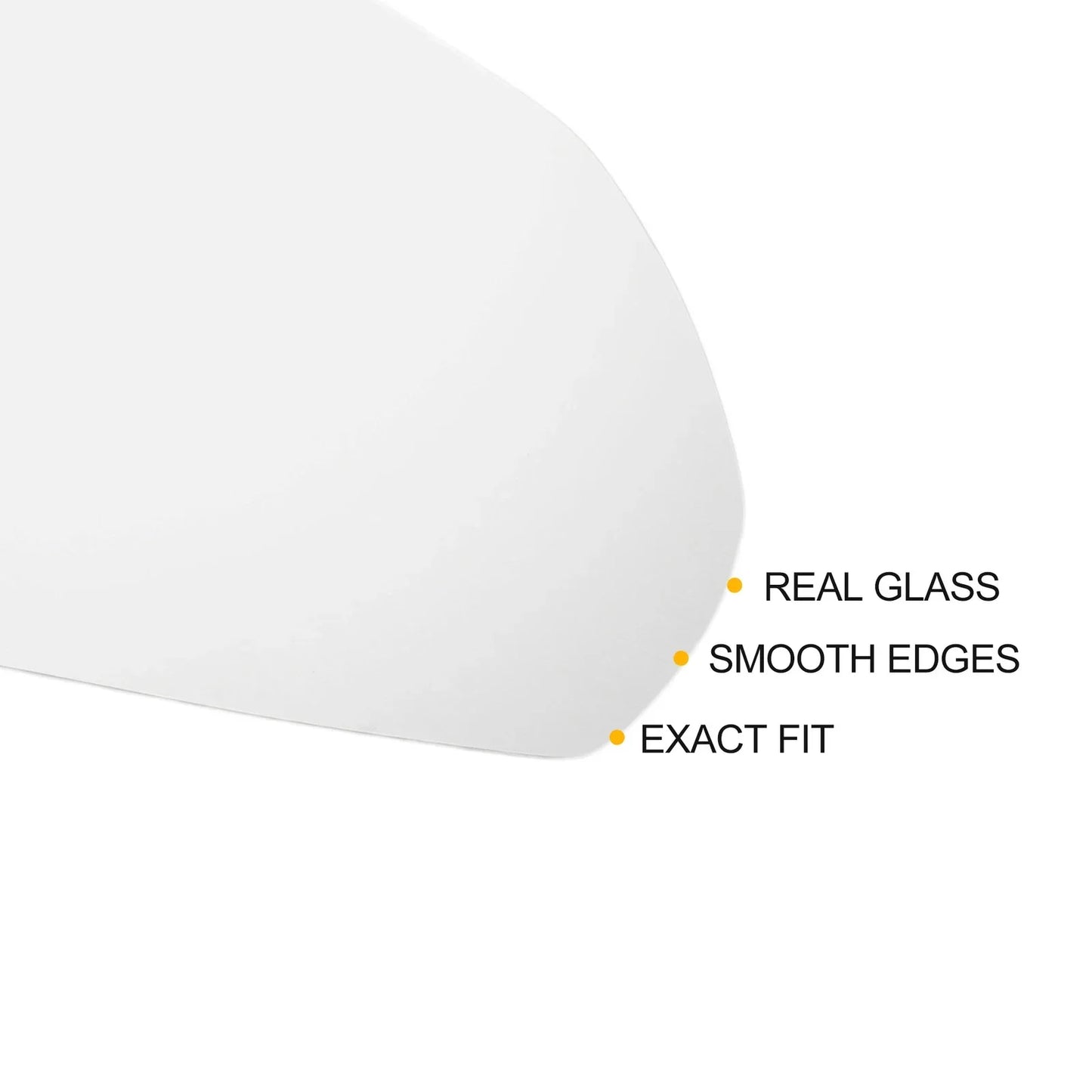 Right Side Heated White Mirror Glass for Hyundai IONIQ (2016-2023)