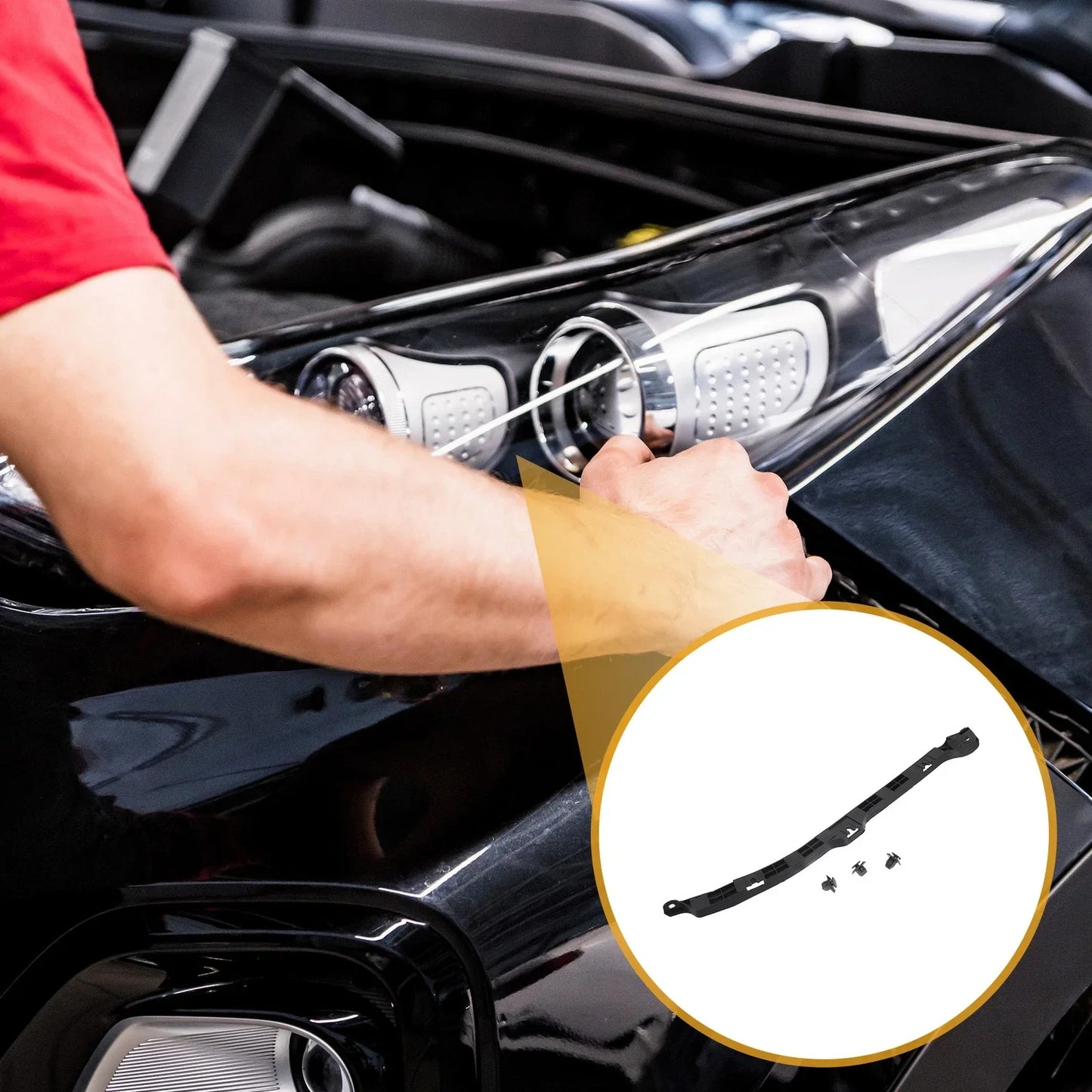 RH Side Rear Bumper Support Bracket for Honda Accord (2008-2012) 1 x Black ABS