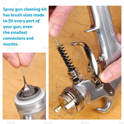 17PCS Spray Gun Cleaning Brush Kit for All Spray Gun Systems