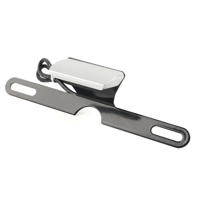 LED Brake Tail Light License Plate Mount Holder for Motorcycle Silver
