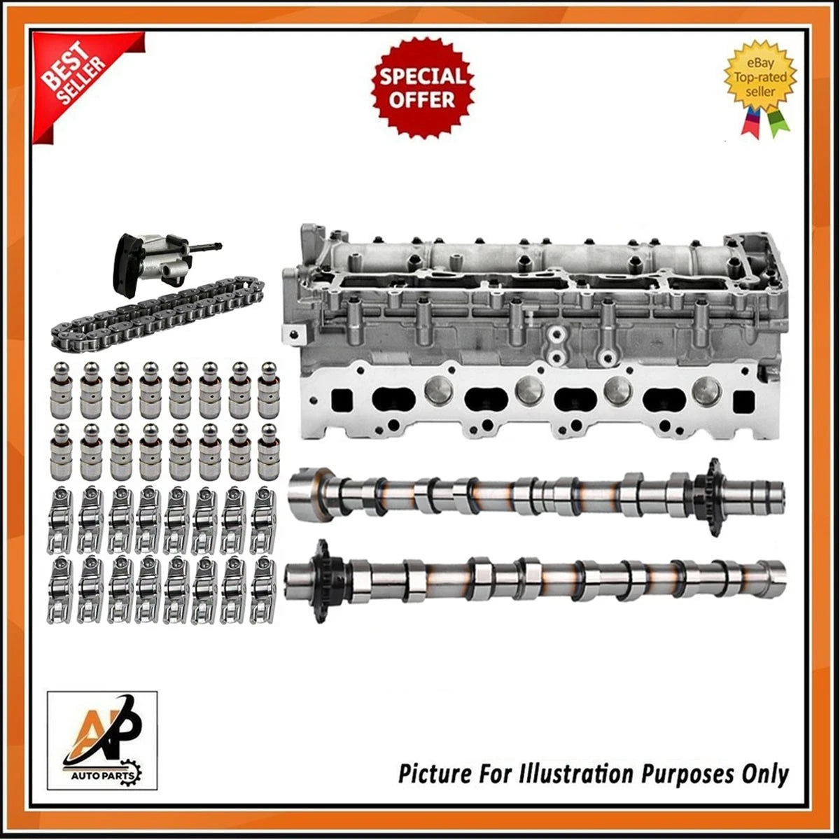 Cylinder Head Bare with Engine Parts Replacement for Peugeot 3008 (2014–2018)