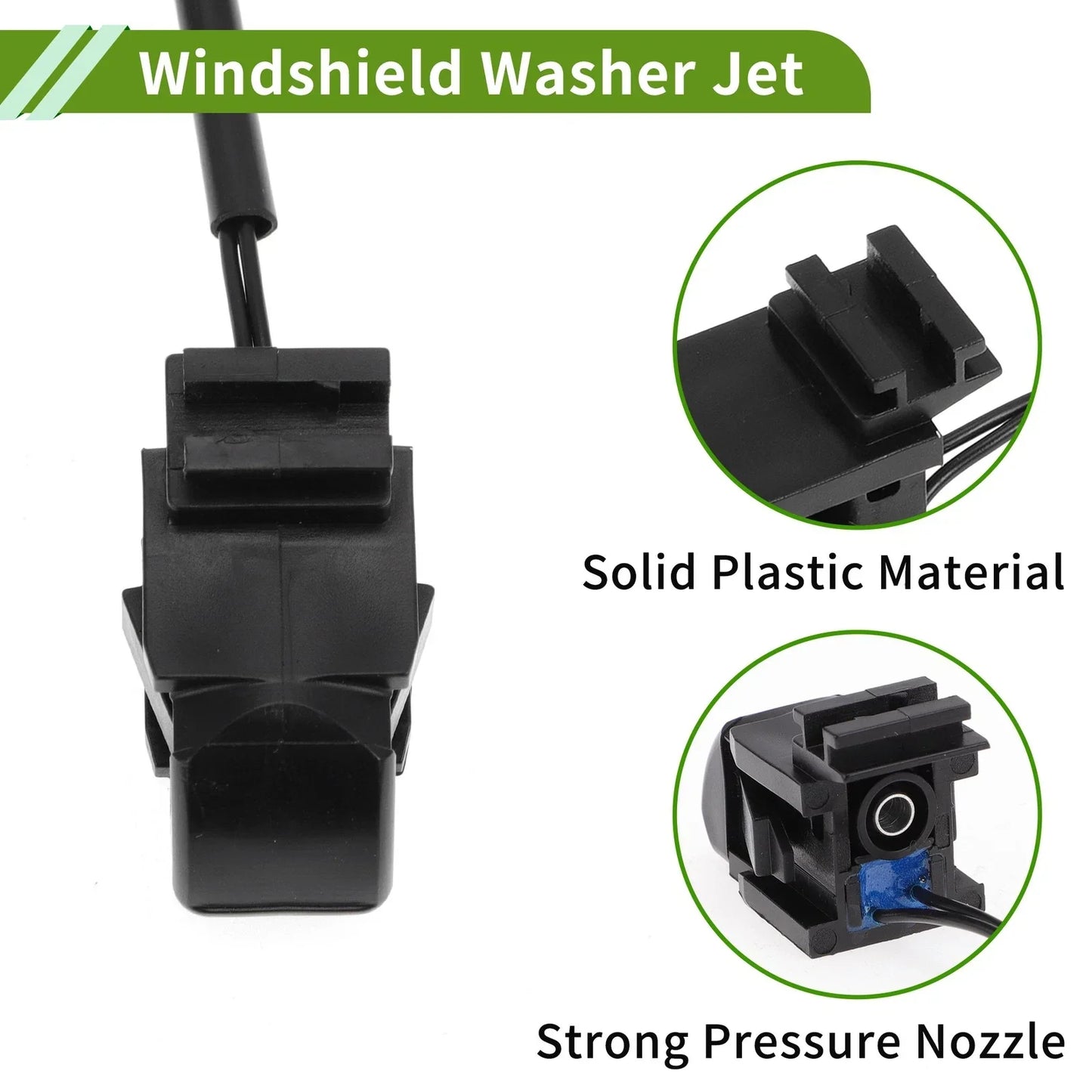 Windshield Washer Nozzle 2 x for Mercedes-Benz E350 E550 (2008-2016)