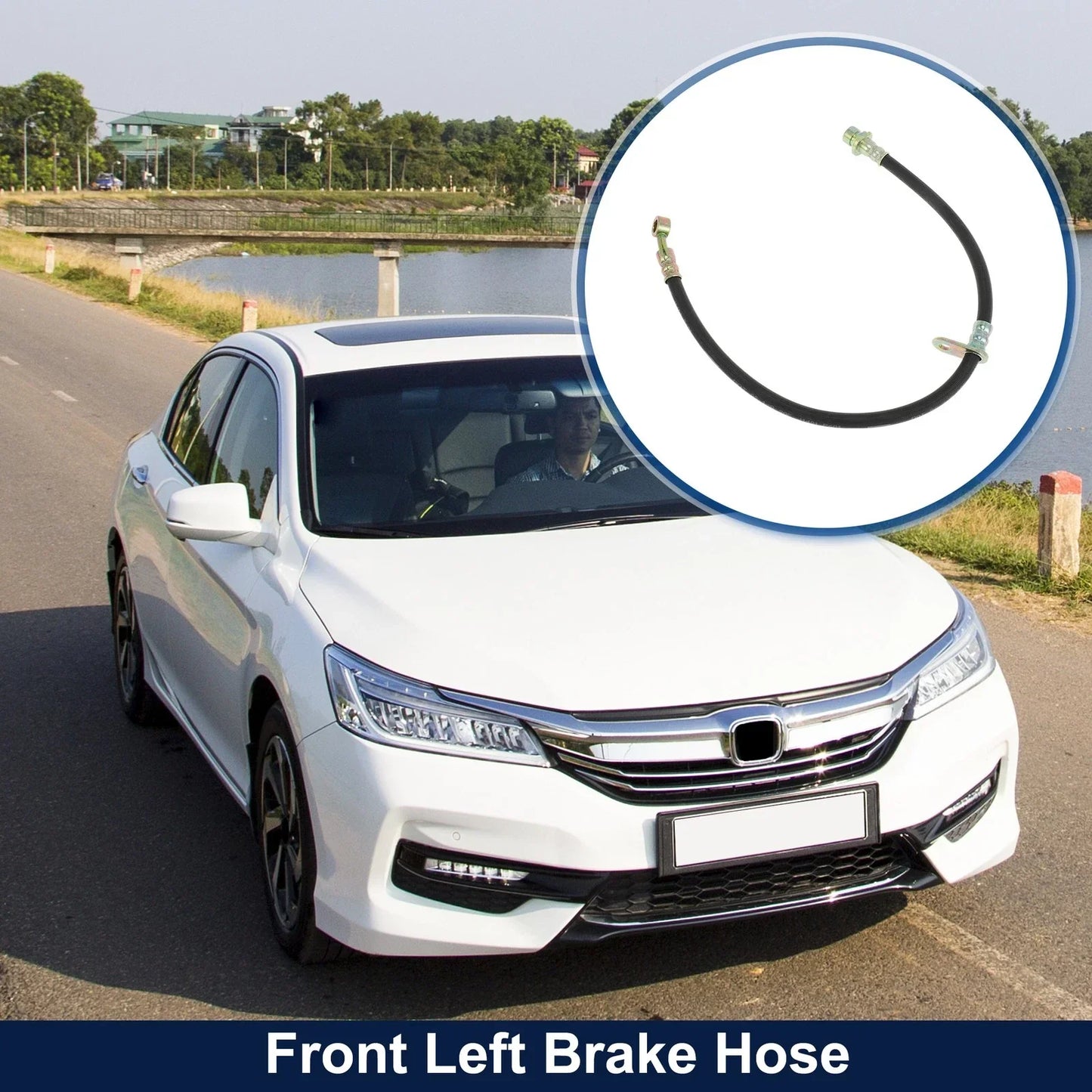Front Left Brake Hose for Honda Accord (2013-2017) - Hydraulic Brake Line