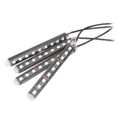 4 x Colorful LED Car Interior Lights Kit for Universal Models