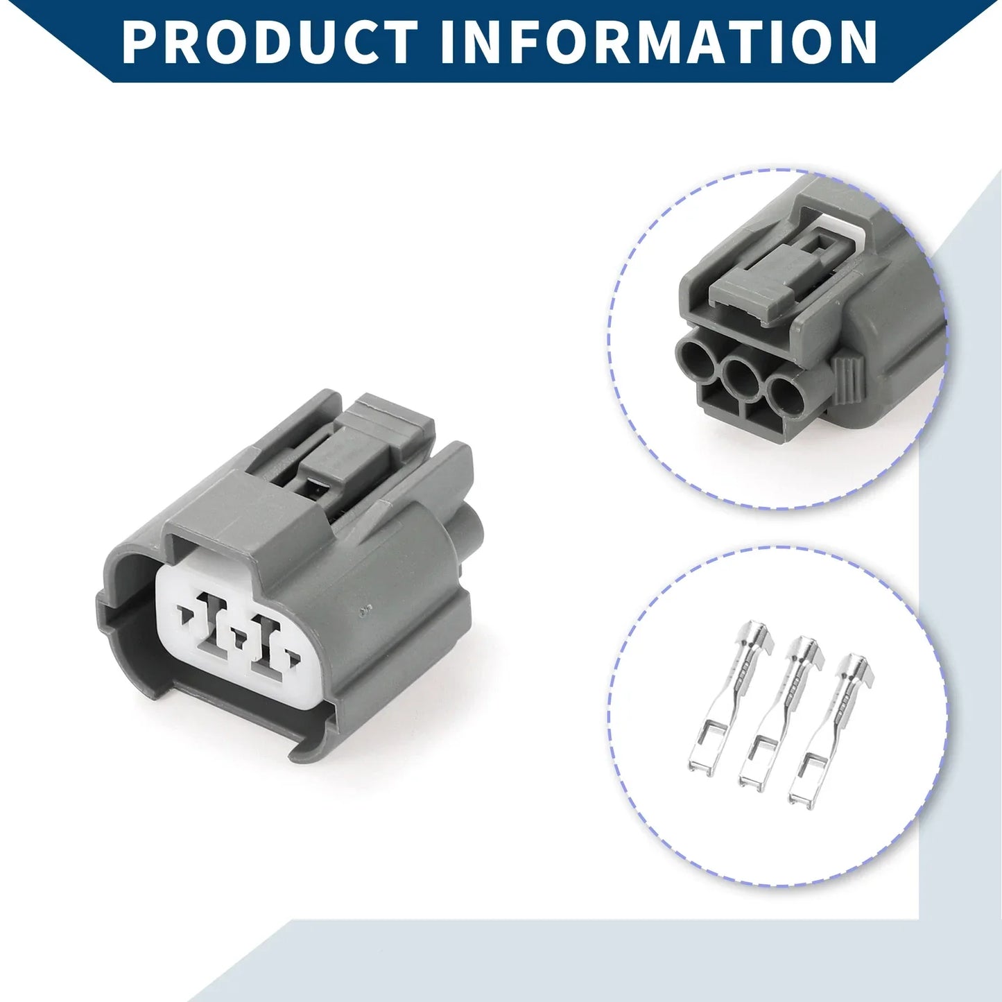 3 Pin Headlight Adjustment Motor Connector Plug for Honda K Series K20