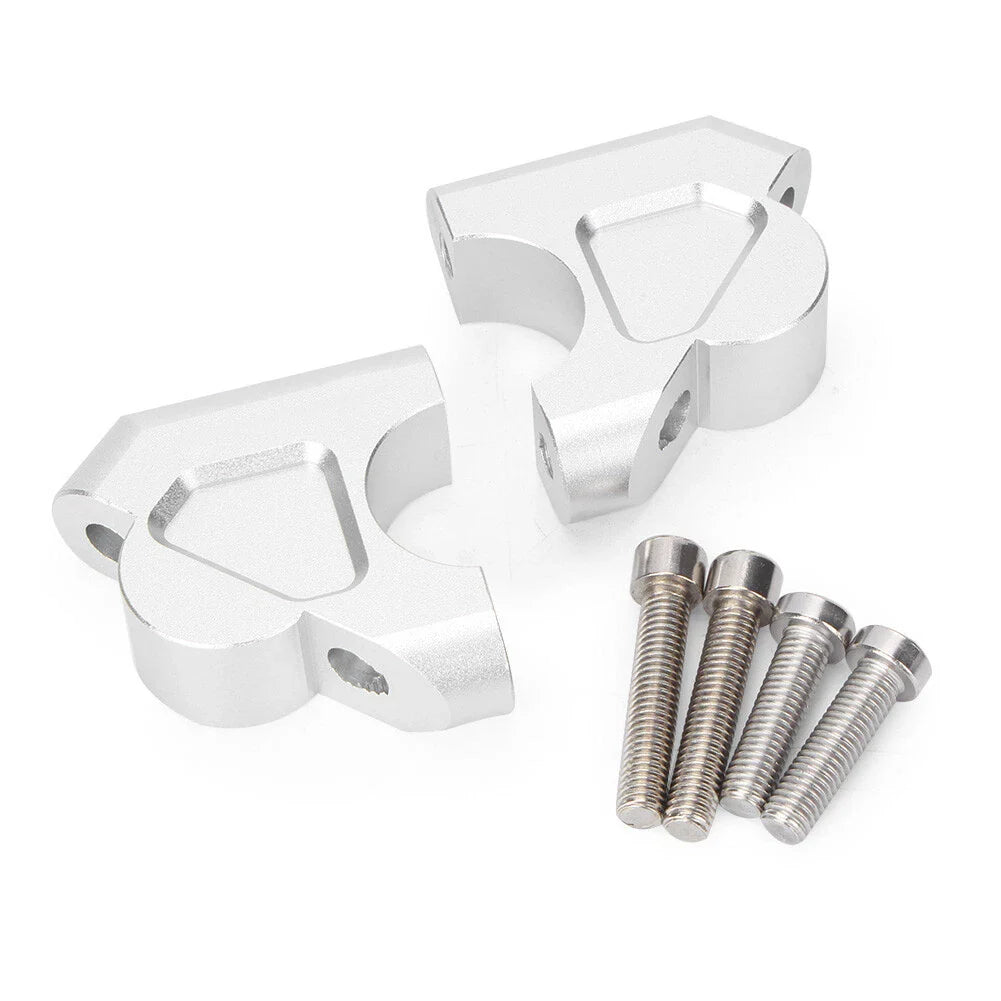 Silver Handlebar Risers for BMW R1200GS Adventure (2013-2017)