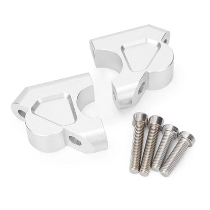 Silver Handlebar Risers for BMW R1200GS Adventure (2013-2017)