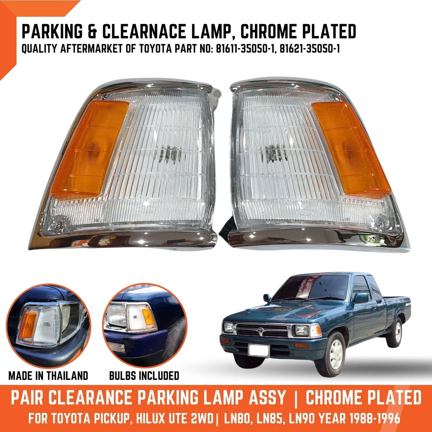 Front Corner Park Light Lamp for Toyota Hilux 2WD Ute (1988-1996)