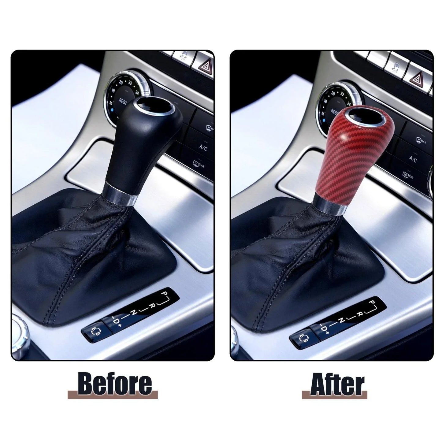 Gear Shift Knob Cover Sticker for Mercedes-Benz C Class GLK300 GLK350 (2008-2015)