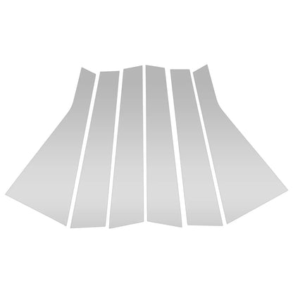 6 x Door Pillar Window Trim for Hyundai Santa Fe ix45 (2019-2021) Silver Tone