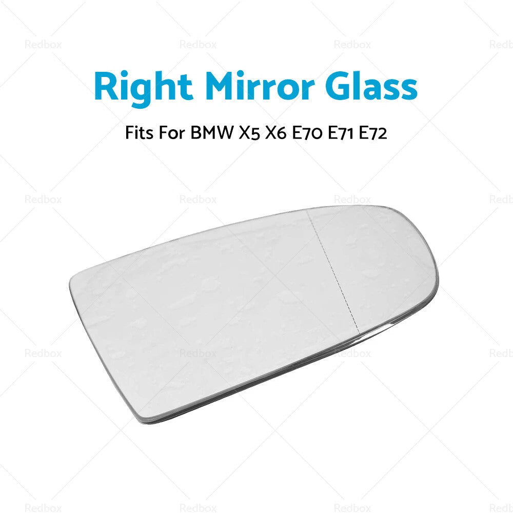 Right Heated Wing Side Mirror Glass for BMW X5 X6 E70 E71 E72 (2008-2014)