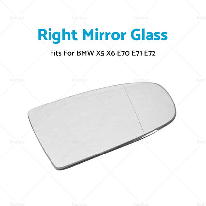 Right Heated Wing Side Mirror Glass for BMW X5 X6 E70 E71 E72 (2008-2014)