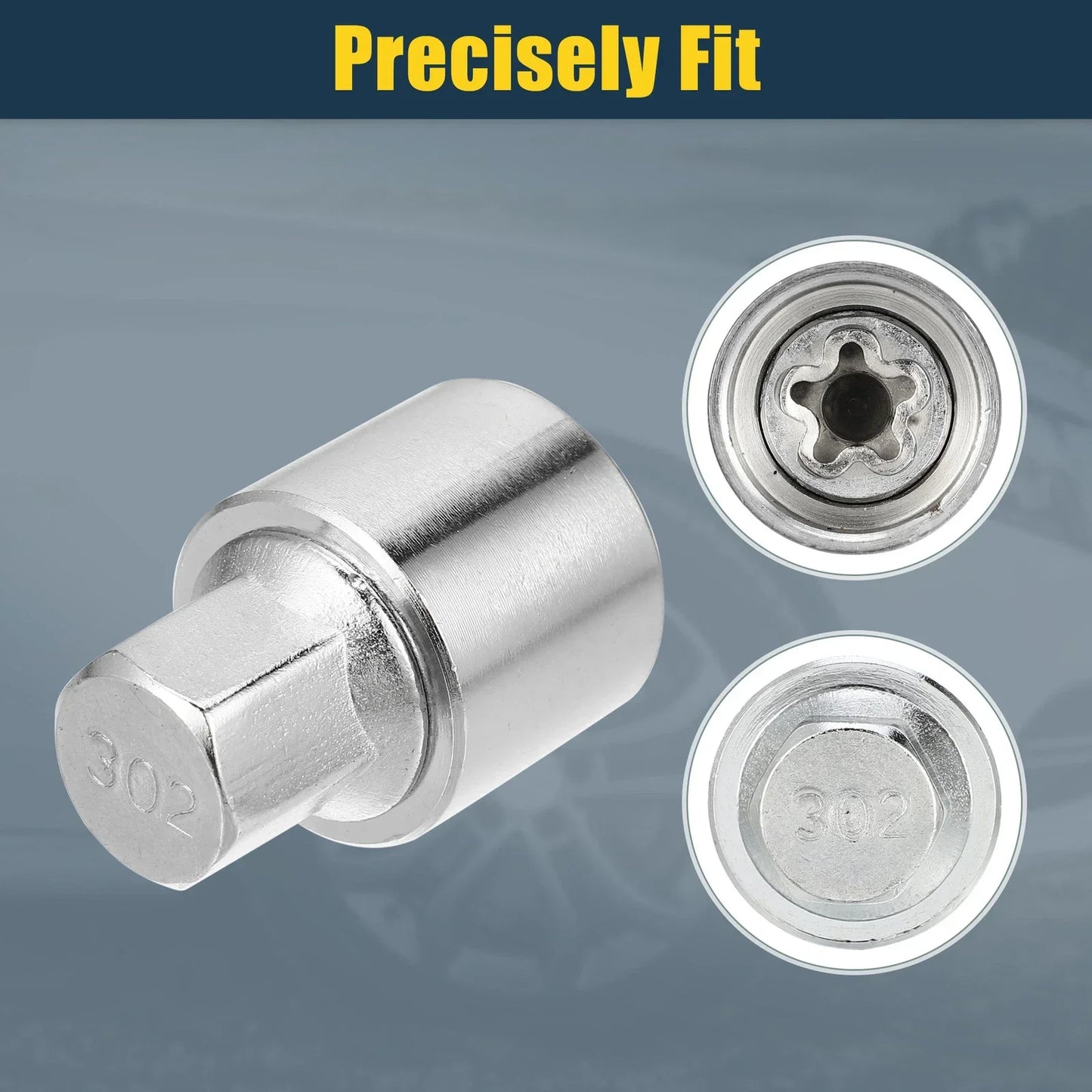 302 Wheel Lock Lug Nut Set with Protector Socket for Mercedes Benz