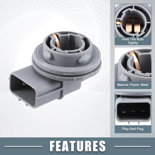 2 x Car Headlight Bulb Holder Socket for Hyundai Accent (2006-2011)