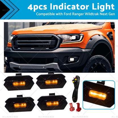 4x Amber Indicator Light for Ford Ranger Wildtrak (2022)