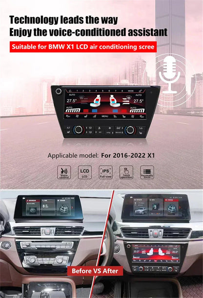 10.25" Touch Screen A/C Climate Control Panel for BMW X1 (2016-2022)