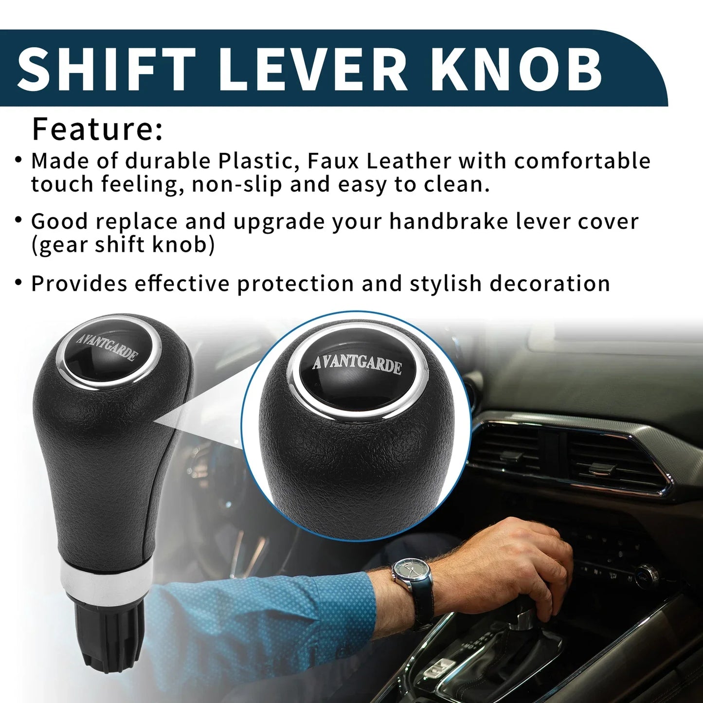 Automatic Gear Shift Knob for Mercedes-Benz E-Class (2009-2016) Black Plastic