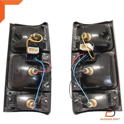 Rear Tail Lights Lamps Black Trim Pair for Holden Rodeo TF (1988-1997)