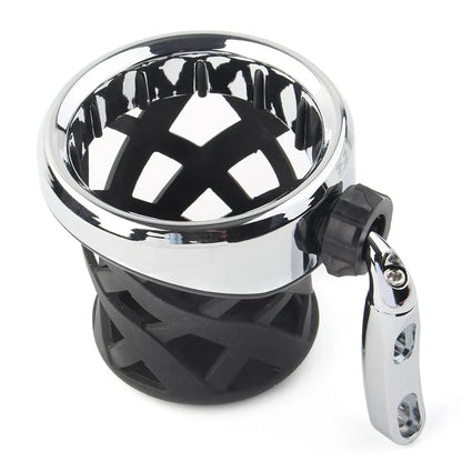 Handlebar Cup Holder Drink w/Mesh Basket for Harley Dyna, Fatboy, Tour Glide