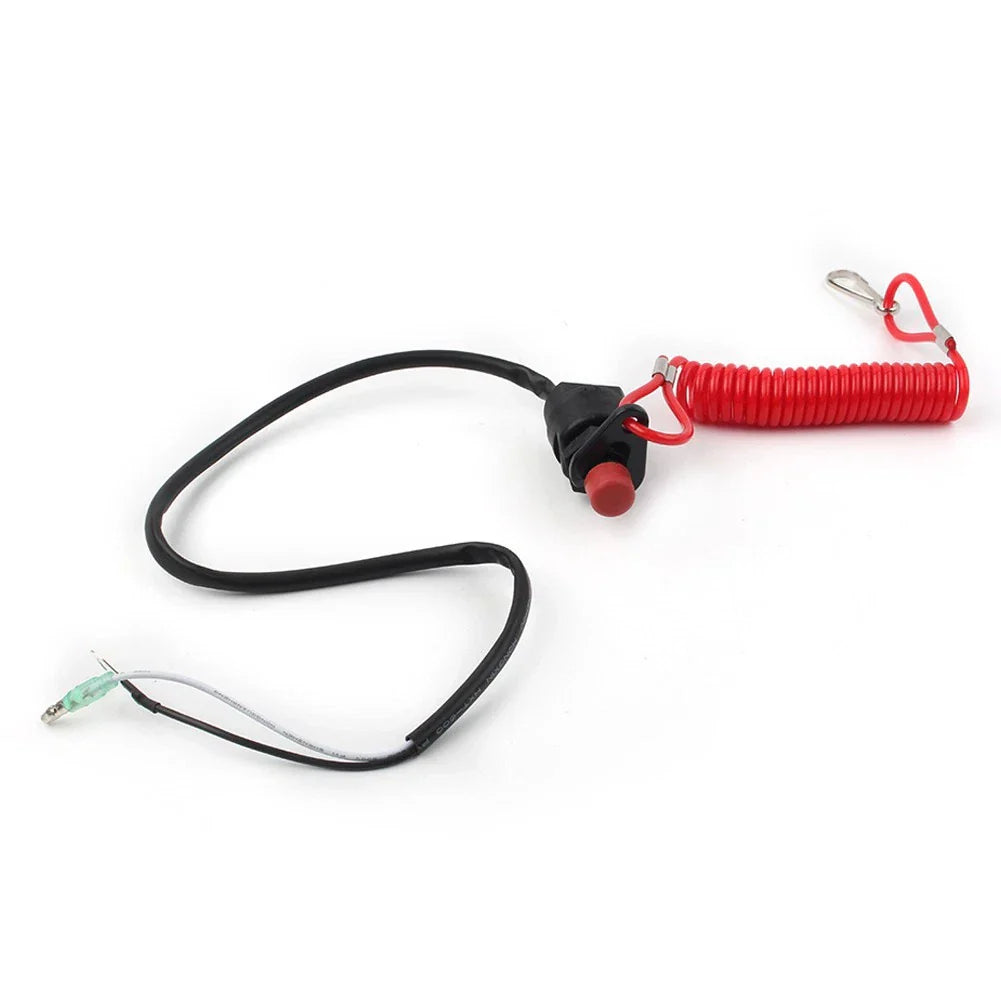 Outboard Engine Kill Stop Switch with Safety Tether Lanyard for Universal