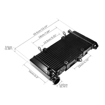 Black Radiator Cooling Cooler for Honda CBR500R (2013-2015)