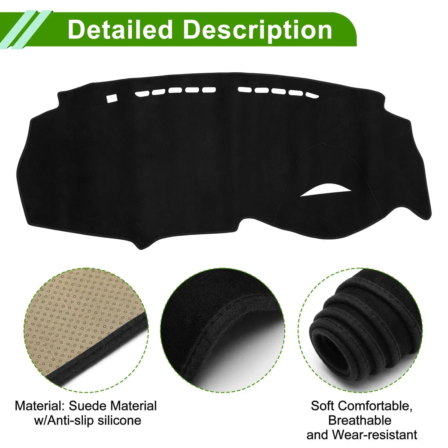 Dashboard Cover Mat for Honda Insight 2009-2014 Sun Protector Pad Black