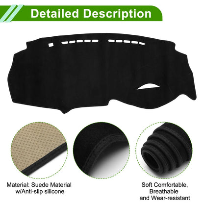 Dashboard Cover Mat for Honda Insight 2009-2014 Sun Protector Pad Black