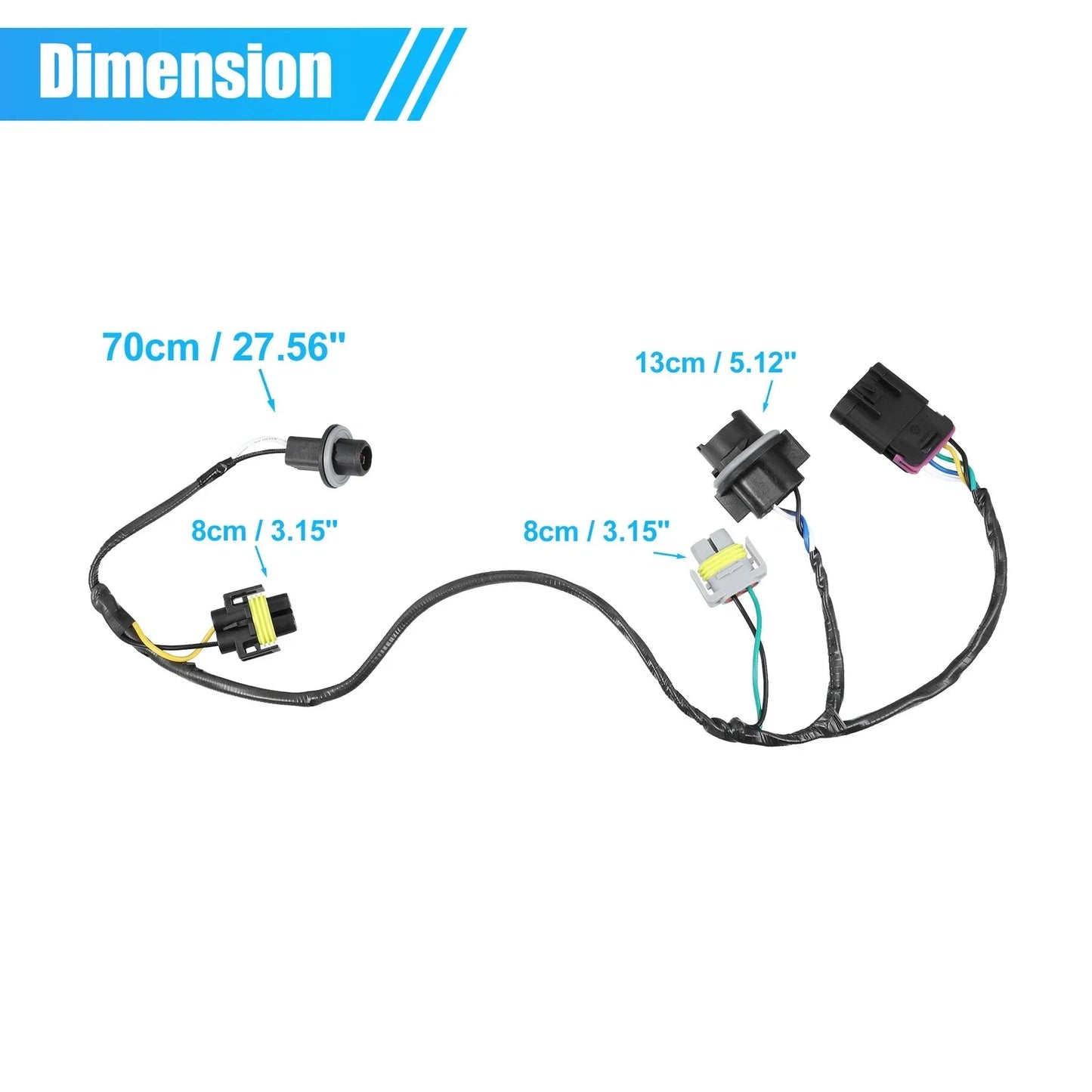 Front Headlight Wiring Harness Socket for Chevrolet Malibu (2008-2012)