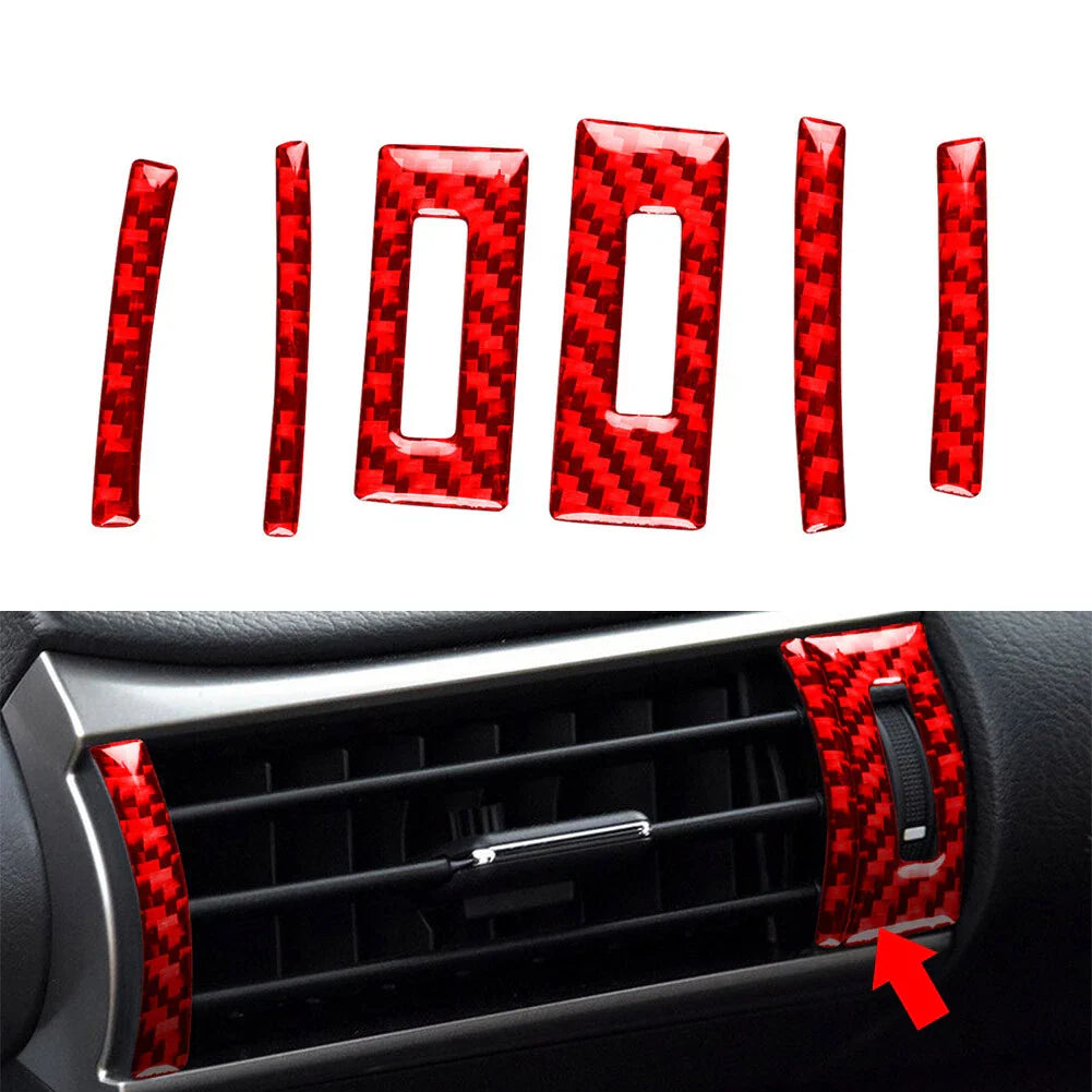 Carbon Red Side Air Vent Outlet Cover Trim for Lexus RC300 350 200T (15-24)