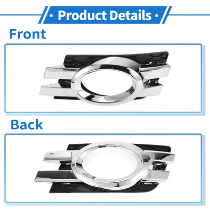 Front Left Fog Light Grill for Mercedes-Benz (2007-2012) Silver, Black