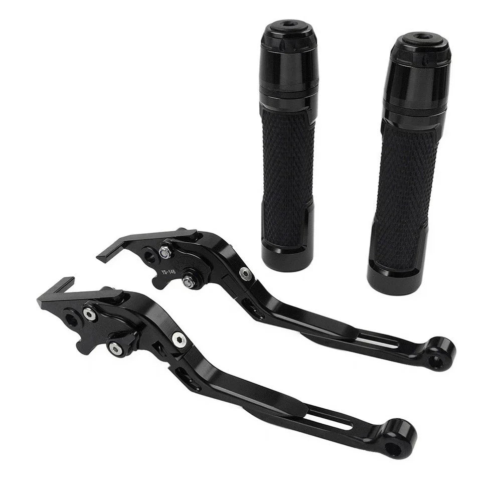 Folding Extendable Brake Clutch Lever Grip Set for Kawasaki ZX6R ZX9R (2000-2002)