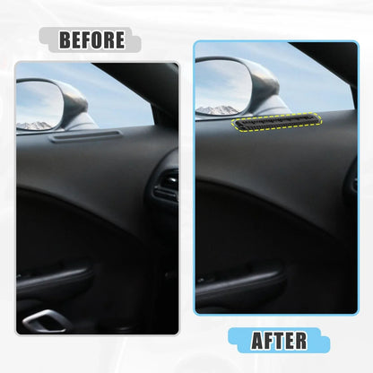 2 x Carbon Fiber Pattern Door AC Outlet Vent Covers for Dodge Challenger (2015-2019)