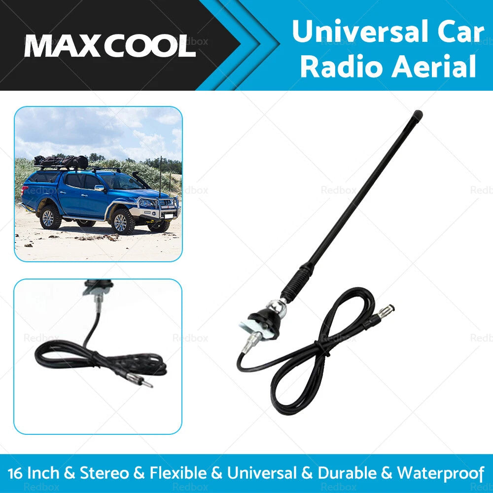 Universal Rubber Stereo Aerial for Car Radio - Flexible Roof Mounting
