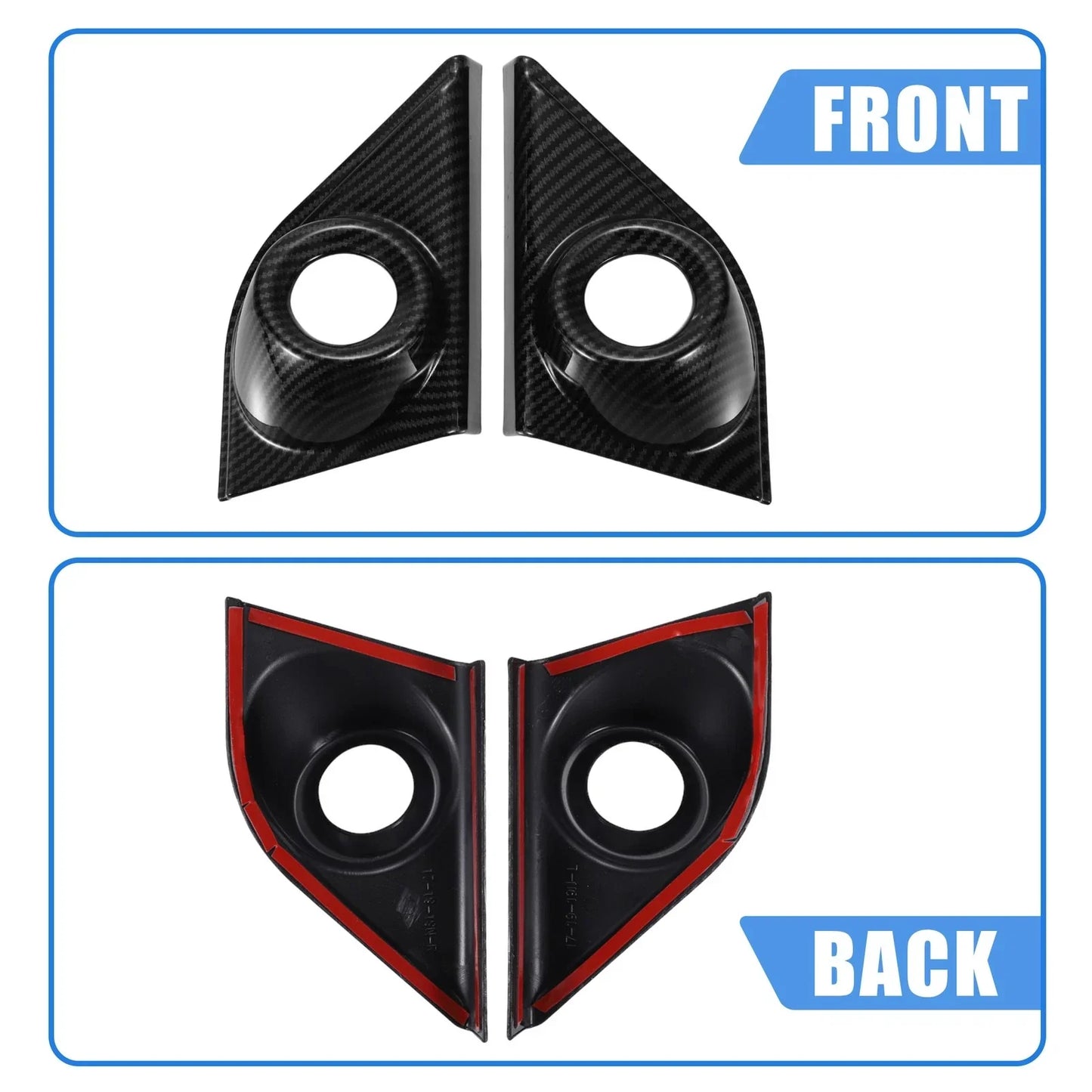 Carbon Fiber Front Door Window A-Pillar Speaker Covers for Honda CR-V (2017-2023)