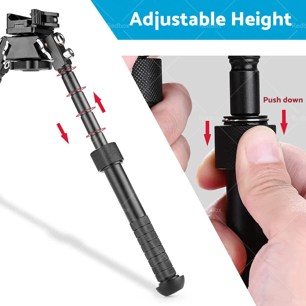 6.5"-9" Tactical 360° Swivel QD Rifle Bipod Mount for Hunting & Shooting