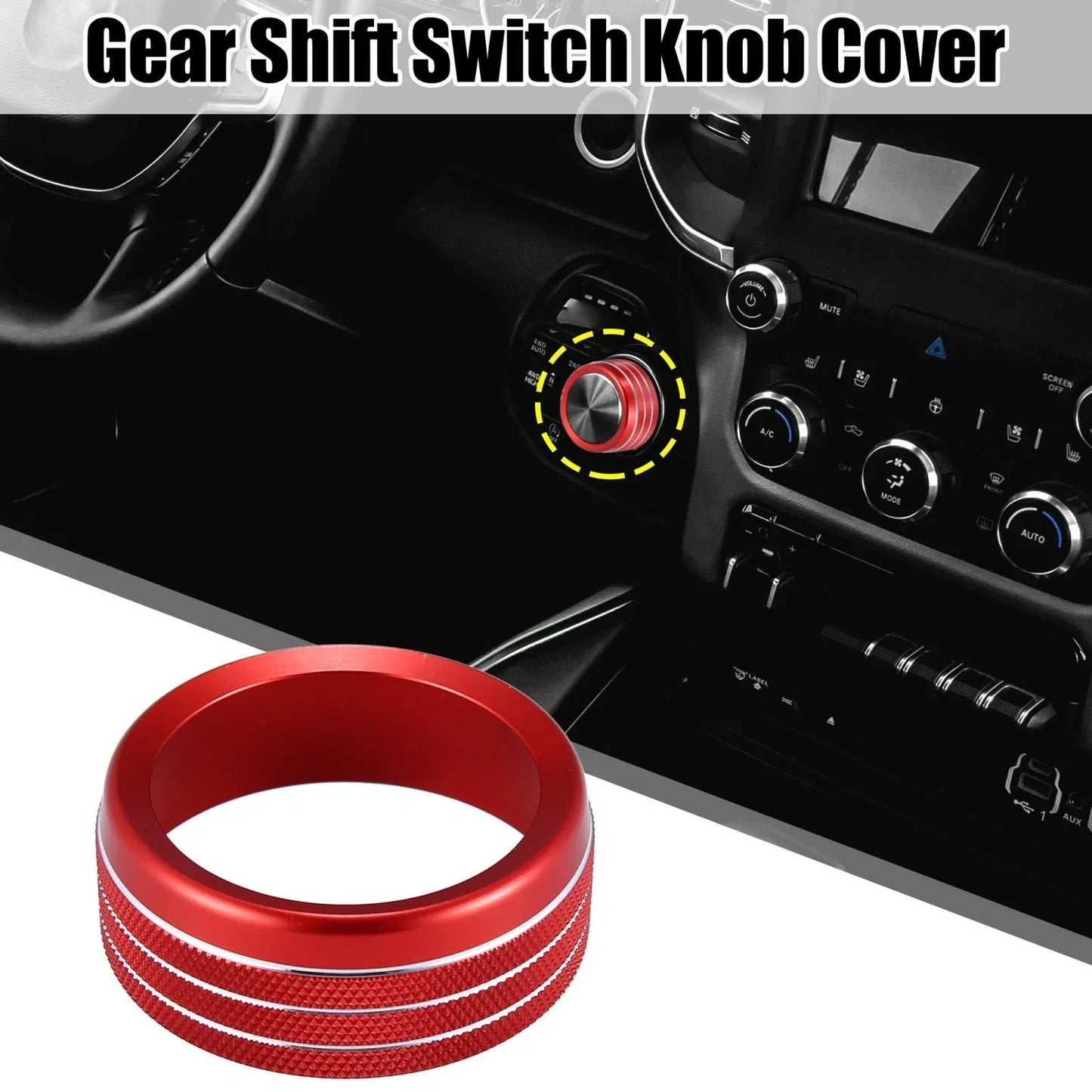 Dodge Ram Gear Shift Knob Cover Decoration Red (2018-2020)