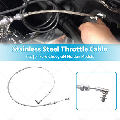 36" Braided Stainless Steel Throttle Cable for Ford Chevy GM Holden Models