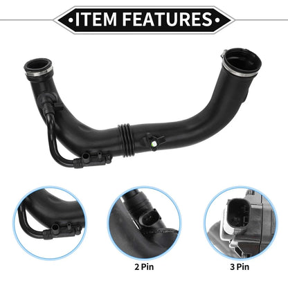 Intake Hose for Mercedes-Benz C-Class 2012-2015, Black, 2 x Compatible