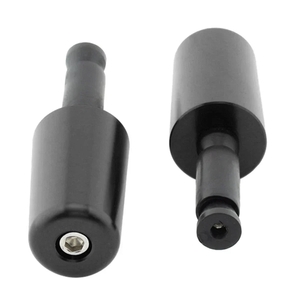 Black Handlebar Hand Grips & End Caps for Universal Motorcycle