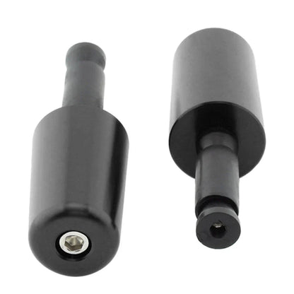 Black Handlebar Hand Grips & End Caps for Universal Motorcycle