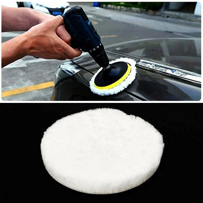 Set Buffing Polishing Pads Wool Wheel Mop for Car Polisher Drill Adapter