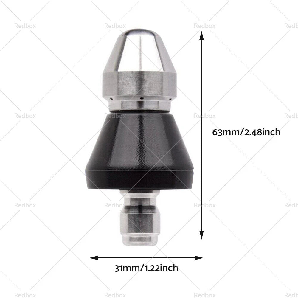 High Pressure Drain Nozzle 1 x Front 6 x Rear Jet for Pressure Washer