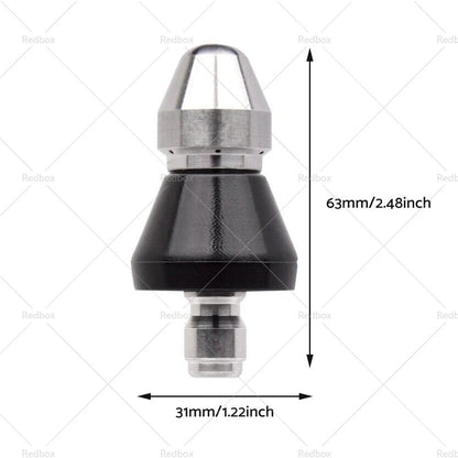 High Pressure Drain Nozzle 1 x Front 6 x Rear Jet for Pressure Washer